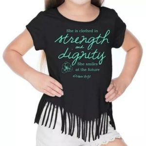 Brand New! Proverbs 31 Girl Fringe Shirt Sleeve Shirt